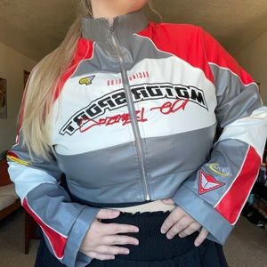 NEW with tags, never worn! PrettyLittleThing Sports Pleather Jack (Motorsports)